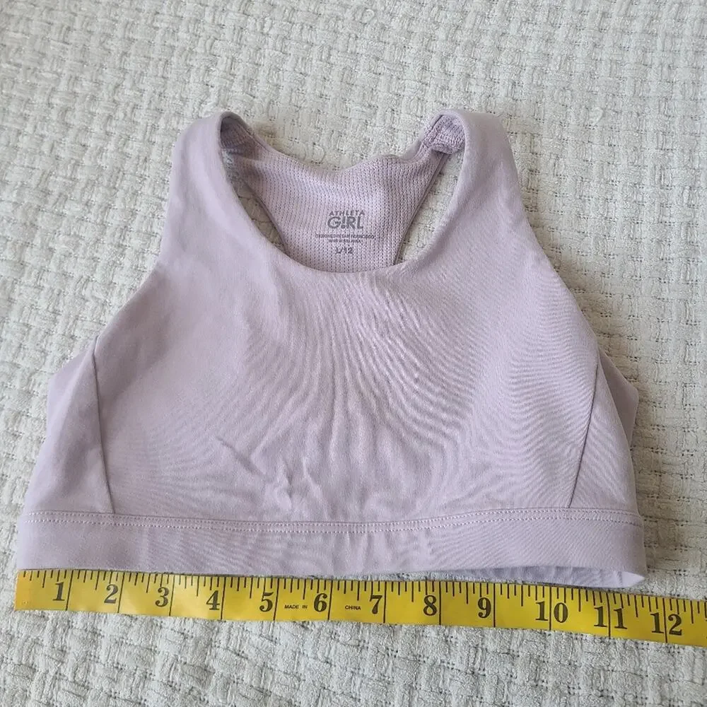 Athleta Girl Lavender Sports Bra Girls Size L 12